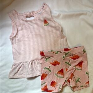 Carter's Pink Matching Set with Watermelon Print